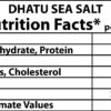 Sea Salt Nutrition Facts